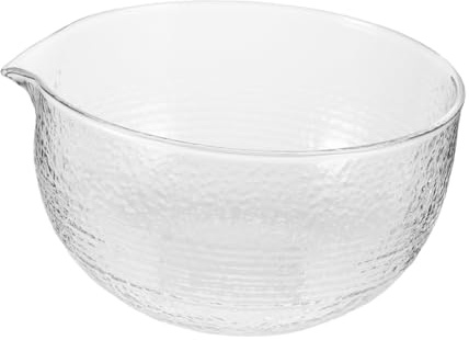 SOLUSTRE Traditional Japanese Matcha Bowl Glass Mixing Bowl Spout for Tea Making
