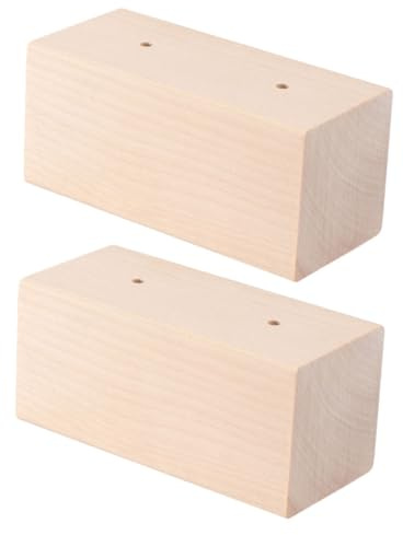 ZUNOXAZ Wooden Decorating Base and Nail Table for Baking Flower Display, 2pcs Double-hole Carving Stand, Baking Tool for Cake Decorating and Pastry Display