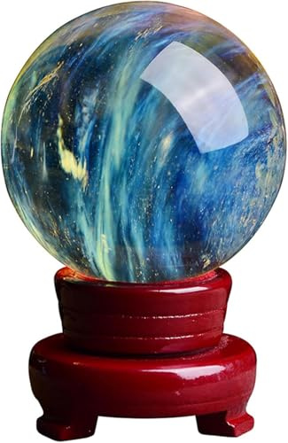 Bola De Cristal Natural Citrino Bola De Piedras Preciosas Bola De Adivinación Escultura Figura Riqueza Y Felicidad Adorno Decoración Atraer, 110mm