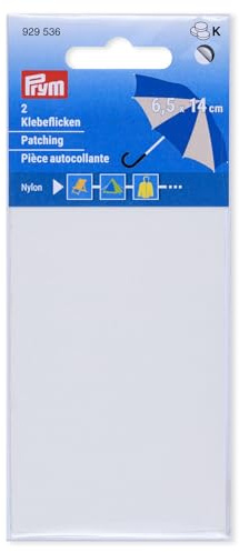 Prym 929536 - Toppe adesive in nylon, 2 pezzi, 6,5 x 14 cm, colore: Bianco lana