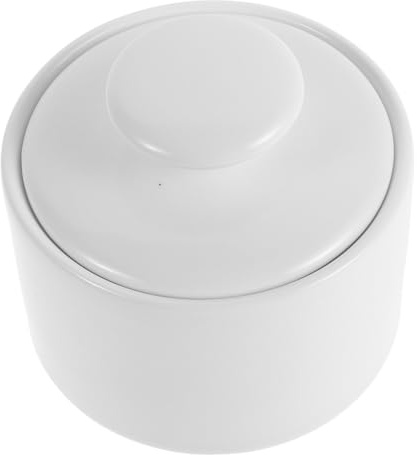 Toyvian Contenitore Design Semplice e Vintage con Chiusura Ermetica da 170ml in Porcellana Bianca per Zucchero per Decorazione Cucina e Bar