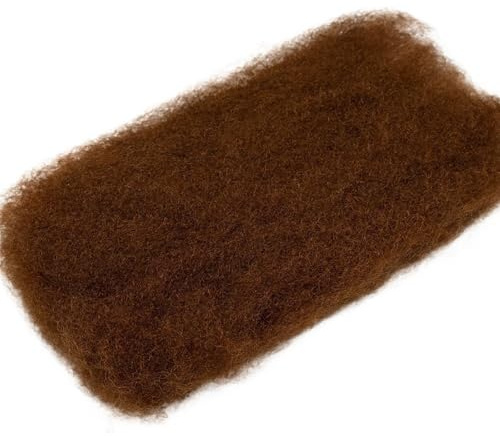 Utilisation quotidienne Cheveux humains Afro Kinkys en vrac for tressage, 50 g/paquet, extensions de cheveux humains en vrac for Microlocs(Ginger Brown,20inch)
