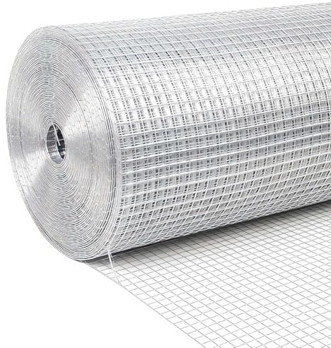 60in x 100ft Stainless Steel Hardware Cloth 1/2 Inch-19 Gauge,Galvanized Chicken Wire Mesh Heavy Duty,Welded Wire Mesh Roll for Garden Chicken Coop Deer Fence Poultry Netting (60in x 100ft-1/2 inch)