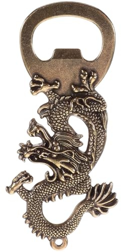 TOYANDONA Apribottiglie a Forma di Drago in Ottone, Apriscatole Manuale Vintage per Birra e Bibite Gassate, Utensile Compatto per Uso Domestico e Feste