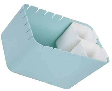 ERINGOGO Papelera de Escritorio Pequeña Separación Húmedo y Seco, Cubo de Basura de Mesa en Pp Resistente, Color Marco Interior, Adecuado para Cocina, Oficina y Dormitorio