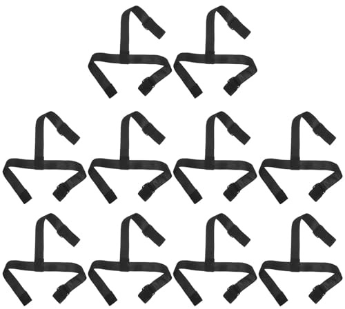 Abaodam Set 10 Pezzi Cinghie Elastiche Nere per Lampada Frontale, Cinturini Regolabili per Fari da Esterno, Accessori Compatibili per Torce da Lavoro e attività Outdoor