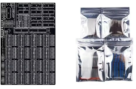 TD4 CPU gör-det-själv-byggsats, 4-bitars processor självbyggnadssats med 74-serien ICS, öppen källa dator inlärningsset, dioder, motstånd, chip-sockel, lysdioder och mikro-USB (PCB och komponenter)