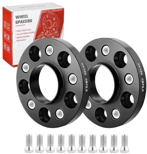 Spurverbreiterung 5x120mm 40mm (2x20mm) Ø72,5 Nabenzentriert Spurplatten Set Kompatibel mit BMW E81 E82 E87 E36 E46 E90 E92 E60 E61, Spurverbreiterungen Distanzscheiben inkl. 10 Radschrauben M12x1,5