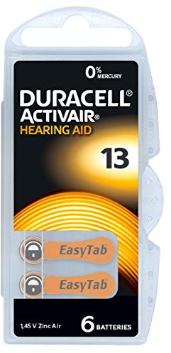 Duracell Activair storlek 13 hörapparatsbatteri (5 paket med sex celler)