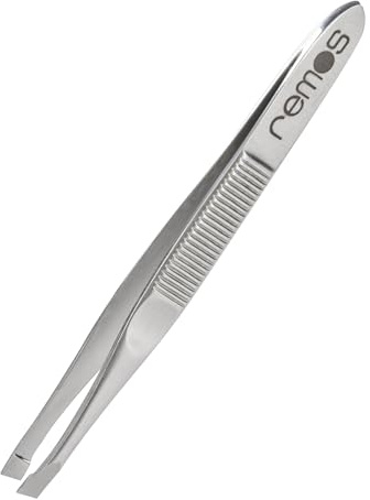 REMOS Pinzas de acero inoxidable con punta inclinada - 8 cm