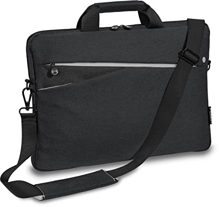 Pedea - Laptoptasche *Fashion* Notebook-Tasche bis 13,3 Zoll - Laptop Umhängetasche mit Schultergurt - Laptophülle schwarz - Notebooktasche für Damen & Herren