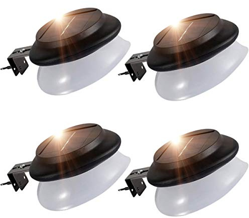 SMY Lighting Solcellslampor utomhus LED LED med justerbart stativ, IP55 vattentät solcell för staket, trädgård, vägg, innergård (ren vit)