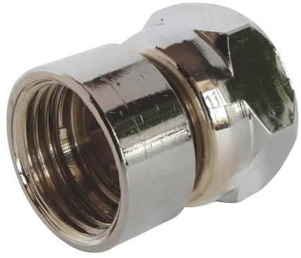 SOMATHERM FOR YOU, Raccords muraux droits en laiton - Lot de 2 - Écrou tournant 15/21 - Idéal pour robinetterie sur baignoire - Compatible eau chaude et froide - Gris/Argent