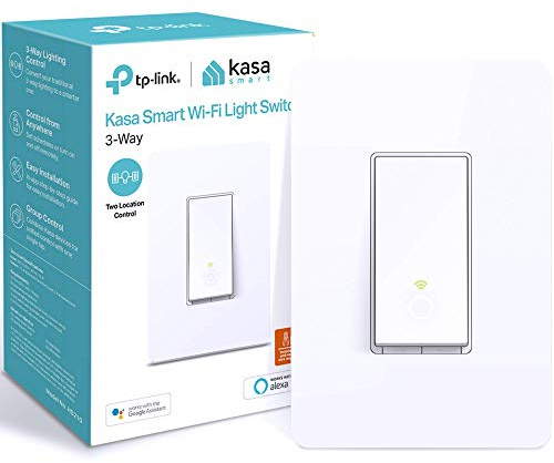 Kasa Smart 3 Way Switch HS210, Needs Neutral Wire, 2.4GHz Wi-Fi Light Switch works with Alexa and Google Home, UL Certified, No Hub Required , white
