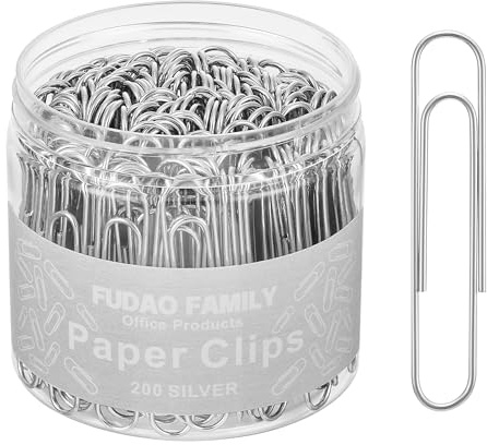 Clips de papel jumbo, clip de papel de 50 mm, 200 clips grandes, material de oficina y papeleria