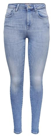 ONLY Pantalones Vaqueros Onlpower Life Mid Push Up SK Rea934 Noos para Mujer, Denim Special Bright Blue Denim, M