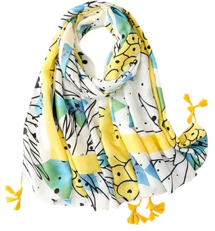 FAIRYGATE Foulard Coloré Femme Echarpe Dame Écharpe Etoles Foulard Femelle Léger Châle Longue Printemps Été 47032