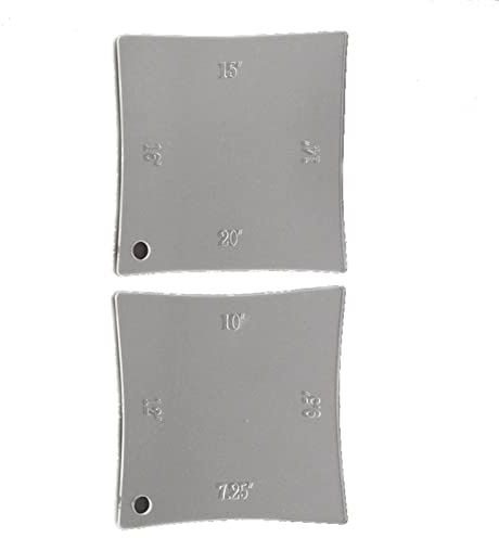 2 x Gitarrenradius-Messgerät, 85 x 85 x 3 mm, Gitarrenhals, Griffbrett, Radius-Messgerät, Radius-Messlineal, Werkzeug, Stillwerkzeug