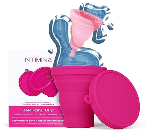 INTIMINA Esterilizador de Copas, el Recipiente Plegable para Esterilizador de Copa Menstrual Fuera de casa