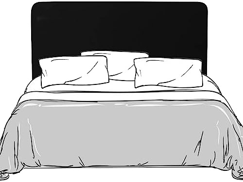 Lydevo Bett Kopfteil Hussen Bettkopfteil Bezug Stretch Dehnbare Bettkopfteil Weicher Staubdicht Kopfteil Schonbezug Protektor Kopfteilbezug für Gepolsterte120cm-140cm,Schwarz