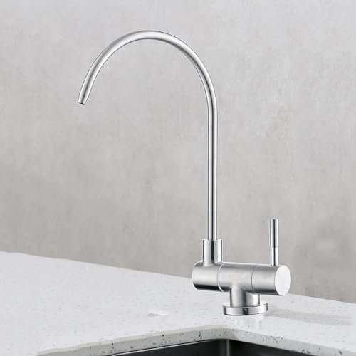 Küchenarmatur für Umkehrosmoseanlage, zusammenklappbar, Trinkwasserhahn, Spüle, Wasserfilter, Wasserhahn, gebürstet, B
