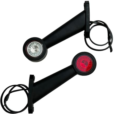 MelTruck® 2x LED Umrissleuchte Begrenzungsleuchte E9 flaches Kabel für LKW PKW Anhänger