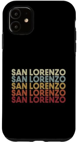 Hülle für iPhone 11 San Lorenzo Puerto Rico San Lorenzo PR Vintage Text