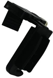 GARDINIA Plissee-Falzklemmträger Concept, Kompatibel mit Concept Plissees und Wabenplissees, Ohne Bohren, Verstellbar (12-25 mm), Kunststoff, Schwarz, 4 Stück