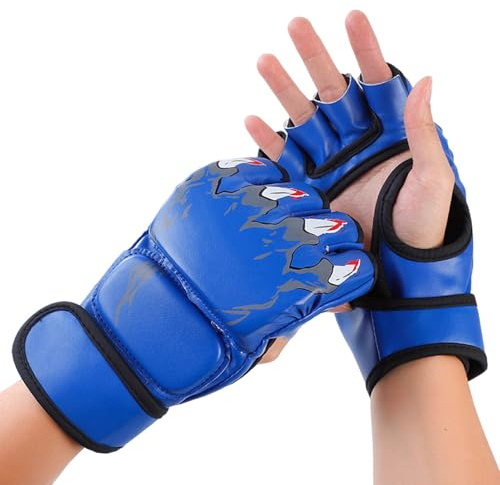 Gants de Boxe pour Femme - Gants d'entraînement de Boxe Anti-blessures Absorbant Les Chocs - Gants -Doigts pour Sparring, Sac de Boxe, Arts Martiaux, MMA