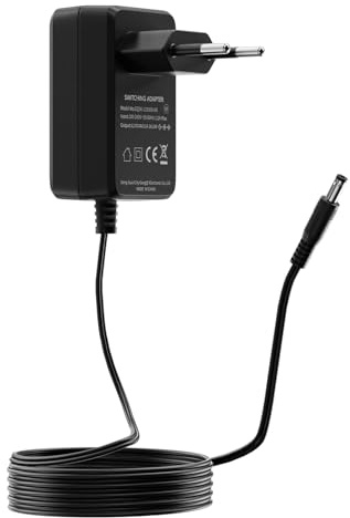 REIGY Alimentador 12V 3A 36W, Adaptador de Corriente, Longitud del Cable de Salida 1,5 Metros, Conector DC 5.5mm x 2.1mm, Alimentador de Pared para NVR, DVR, Cámara CCTV, Tira LED, Caja de TV, Router