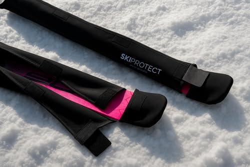 SKIPROTECT Neopren-Skischutz, Kratz- und Stoßschutz für Skier, Wetterschutz (M - für Ski zwischen 155-169 cm)