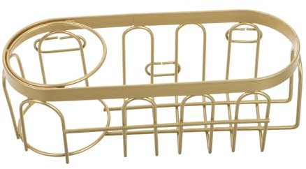 PRETYZOOM Sink Sponge Holder Dish Brush Holder 2-in-1 Gold Iron Wire Basket Kitchen Sink Organizer Adhesive Bathroom Storage Rack for Sponge and Soap