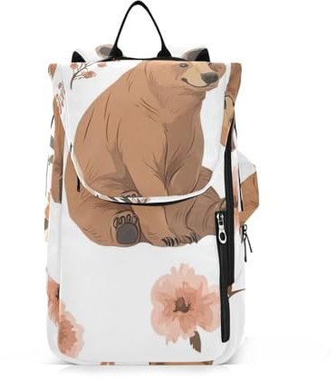 Foiosoh Tennisschläger-Balltasche, wasserdicht, schicke Bären, weiß, mehrere Tennisschläger für Männer und Frauen, Tennissport