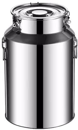 Milchkanne Edelstahl Mit Deckel Tragebügel 18 L Luftdichten Transportkanne Kanne,201 Fermenter Hausbrauen Wein Bier Machen Trommel,Öl Reis Wasser Fass,Mehlbehälter,Gastro Behälter,Topf 6L
