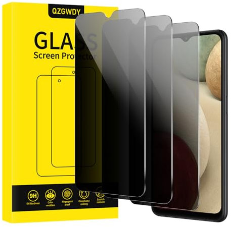 QZGWDY 3 Pezzi per Samsung Galaxy A12/A13/A23/A03/A03S/A04/A32 5G Pellicola Privacy, Anti-Spy Vetro Temperato Protezione Schermo Protettivo Film Resistente Durezza 9H Screen Protector