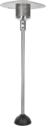 Natural Gas Patio Heater 45,000 BTU With Electric Ignition System CSA Approved For & Residential - Stainless Steel