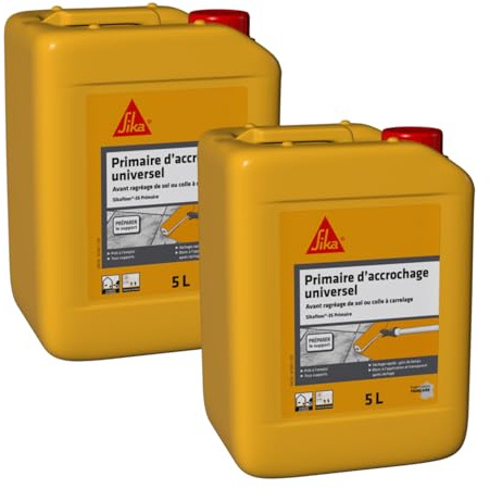SIKA - Primaire d'accrochage universel - Sikafloor 35 Primaire - Avant ragréage de sol ou colle carrelage - Prêt à l'emploi - Multi-supports - Séchage rapide - Mur et Sol Intérieur/Extérieur - 5L