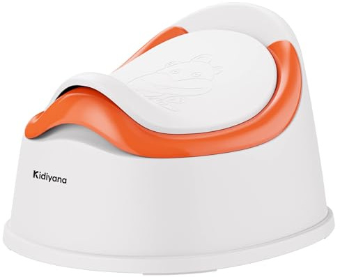 Kidiyana Kinder Töpfchen mit Deckel, Abhaltetöpfchen Baby, Kindertopf mit Spritzschutz, Kindertoilette unterwegs – TÜV geprüft, BPA-frei, Schadstofffrei, Rutschfest