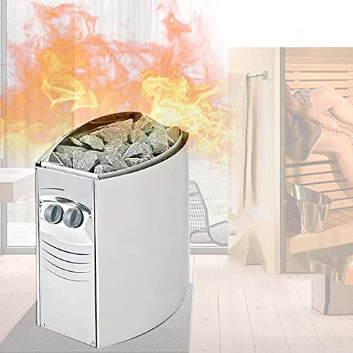 Calentador de sauna de 2,3 kW con controlador interno, diseño eléctrico, protección contra sobrecalentamiento, ideal para spa en casa, baño, ducha