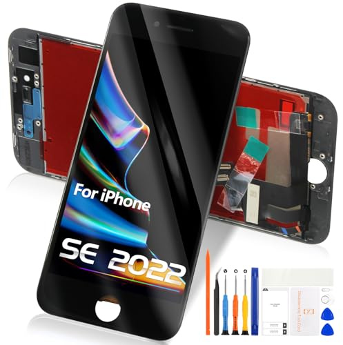TFT LCD Screen for iPhone SE 2022 LCD Display for iPhone SE 3th LCD Display A2782 A2783 A2785 A2595 Digitizer Touch Screen Glass Assembly with Repair Kit (Black, 4.7 Inches)