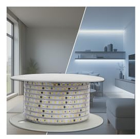 15 m 220 V LED Strip Light Super Bright Cool White SMD Flexible Tape, Cuttable Waterproof LED Lighting with Connector for Indoor & Outdoor Use – Kitchen, Bedroom, Living Room, Mirror & Christmas Decor