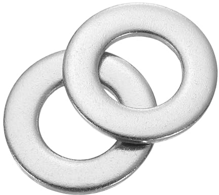 QUARKZMAN 100Pcs Rondella Piatta M8, Acciaio Inox 304 8.4mm DI x 16mm DE x 1.6mm Spessore per Bulloni Viti, Fabbriche Riparazioni, Cucine, Negozi e Costruzioni All'aperto, Colore Argento