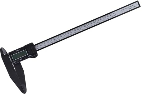 SEAFRONT Calibrador Digital Calibrador Electrónico de Fibra de Carbono 150 Mm 300 Mm Mandíbula Larga 0,1 LCD Pulgada Herramienta de Medición Métrica para Carpintería Escuela Granja Uso Doméstico