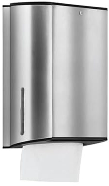KEUCO Papiertuchspender, Sichtschlitz für Füllstandanzeige, 14985170000, Farbe: Aluminium silber-eloxiert/schwarz