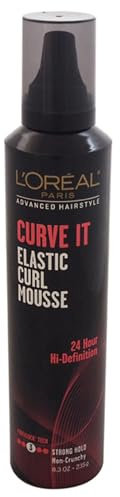 L'Oréal Paris Advanced Hairstyle CURVE IT Curl Elastic Mousse, 8.3 oz. (Packaging May Vary)