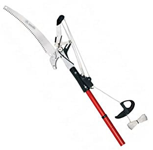 AUSONIA - 35053 PROFI-STAB-ASTSCHERE MIT KREUZSCHNITT, KOMPLETT MIT 3 M LANGEM TELESKOPROHR, MIT DOPPELTEM SEIL UND ASTSÄGE 35 CM. SCHNITTKAPAZITÄT DER SCHERE 35 MM