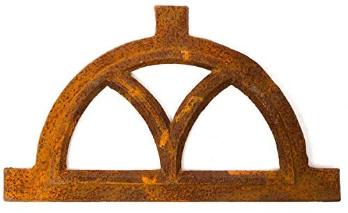 aubaho Nostalgie Stallfenster 23x39cm Bogen Fenster Eisen Eisenfenster antik Stil Rost