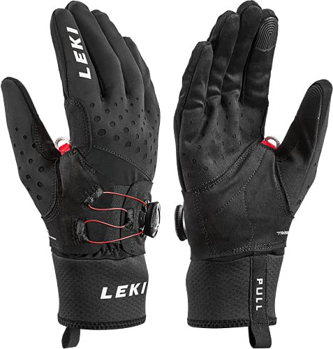 LEKI Nordic Tune Shark Boa Handschuhe, schwarz, EU 11