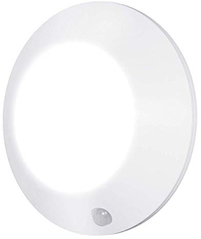 HONWELL LED Deckenlampe mit Bewegungsmelder Kabellos Sensorleuchte mit Batterie für Dusche Flur Speisekammer Treppe Schrank Eingangshalle Korridor Bad Balkon, 250 Lumen, 5 Zoll, 3000K warm weiss