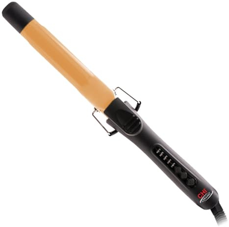 CHI Tourmaline Ceramic Curling Iron, Adjustable Temperature, Professional Tourmaline Hair Curler with Auto Shut-Off for Smooth, Frizz-Free Curls & Waves, 1″ Barrel